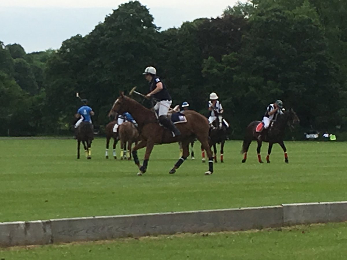 1st chukka about to start #navypolo vs #rafpolo no sign yet of the severe weather warning.