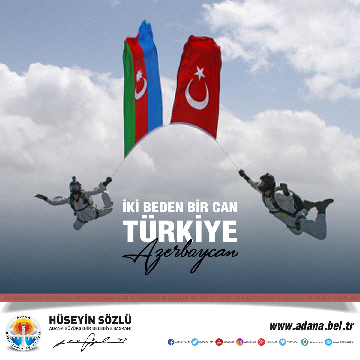 28 Mayıs Can #Azerbaycan'ın kuruluş yılı kutlu olsun. 🇹🇷🇦🇿