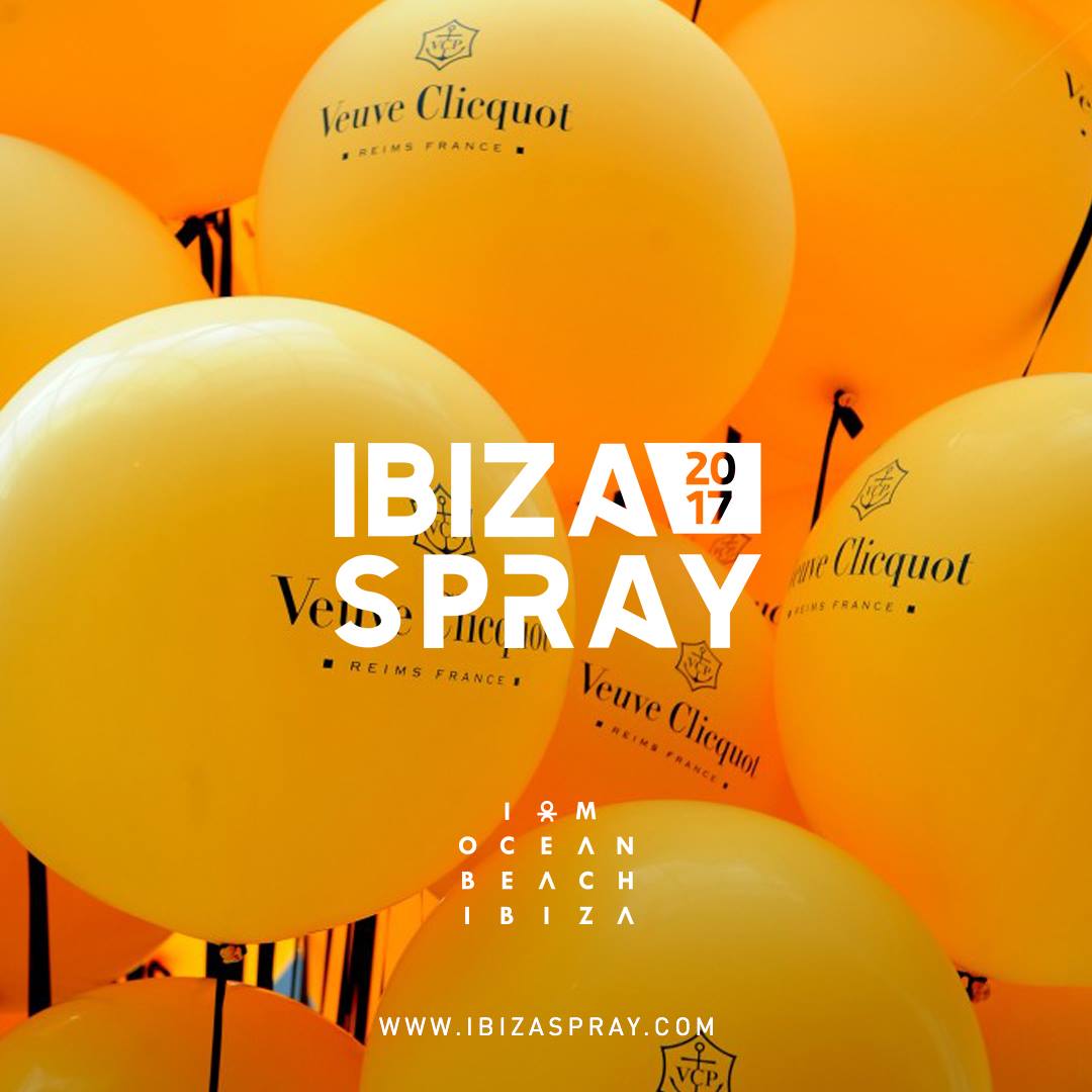 Get ready for the first IBIZA SPRAY of the Summer today! Don't miss a taste of @VeuveClicquot in the Champagne Spray! #oceanbeachlife2017