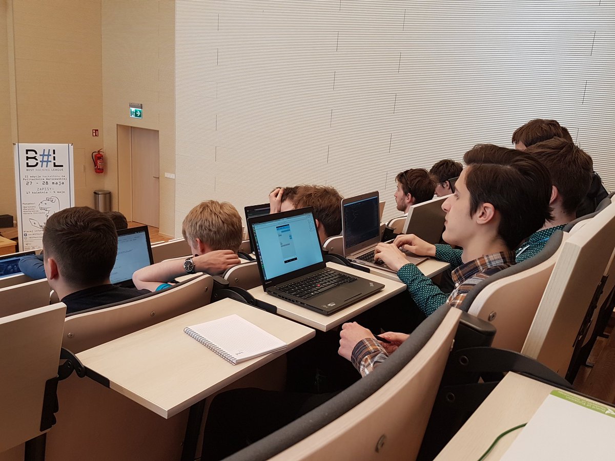 Kinga_Kurowska's tweet photo. Czekamy na prezentacje uczestn Best Hacking League #BHL
@BESTWarszawa @CZIiTT_PW #DRIMn #Jury
@PW_edu @PwRzecznik @NAUKA_GOV_PL @ZawadaKasia https://t.co/c4MtnxpeQS