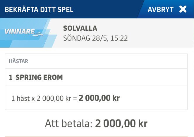 travtipsmedbb's tweet photo. Då kör vi spring erom till 19,80 #elitloppet17 https://t.co/QxjNeAhQf0