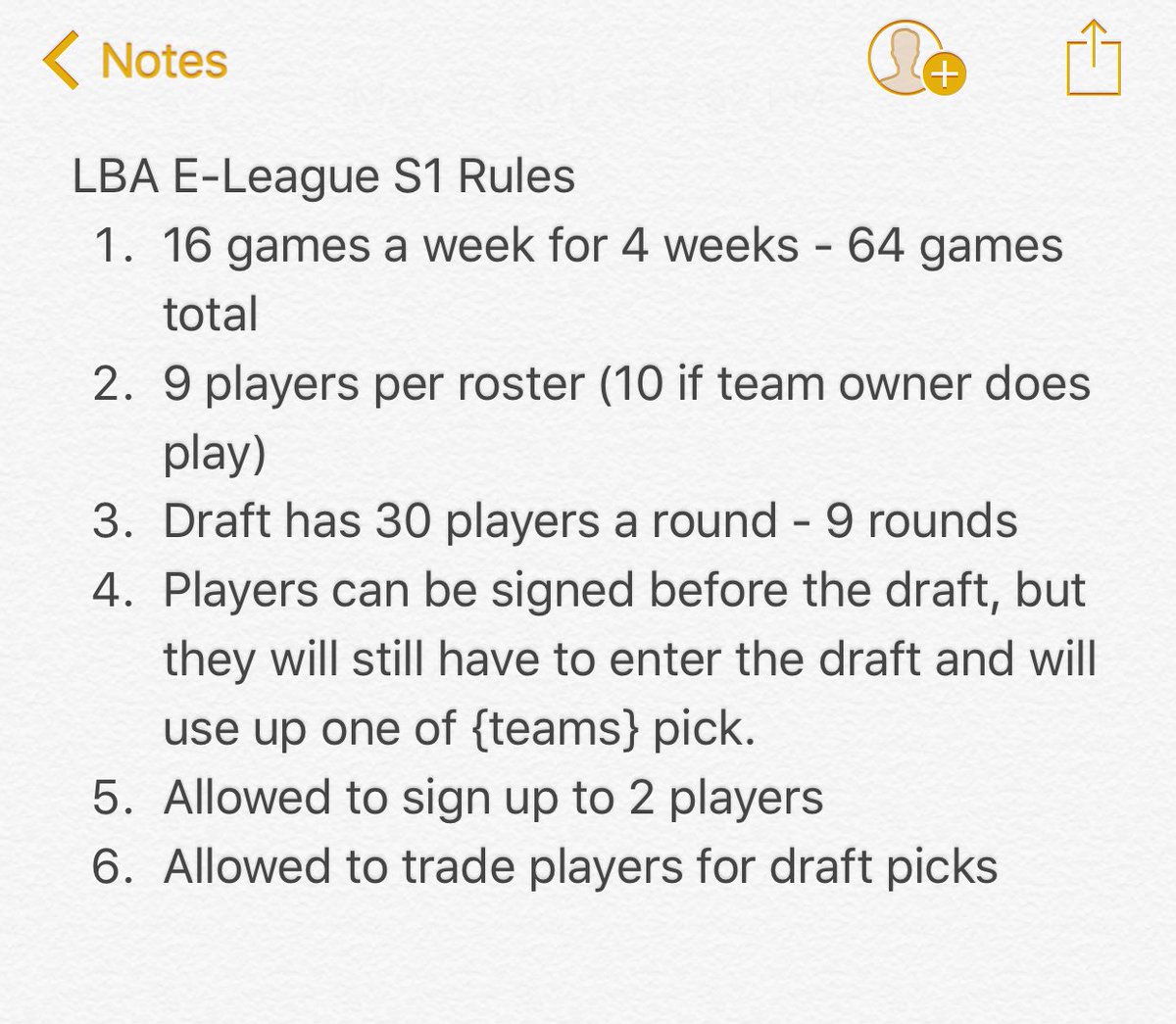 SSking0412's tweet photo. First set of rules are out!!! @Legacy_Corp #2kfreeagent @2KCrewFinder https://t.co/SCoPQtk1pw