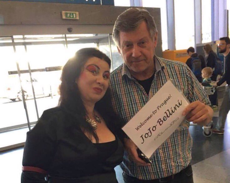 jojobellini's tweet photo. Nothing like being picked up by a grumpy Czech with your name on a card on arrival! https://t.co/oVGPvfjQ1x