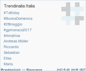 'Maria' è appena entrato in tendenza occupando la posizione 10 in Italy. Altre tendenze trendinalia.com/twitter-trendi…