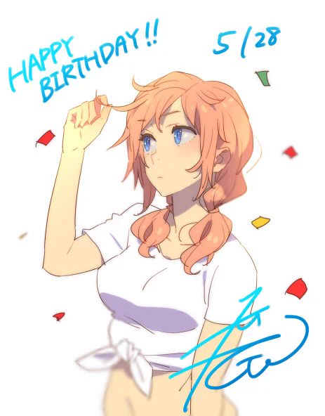 本日5月28日はモニカちゃんのお誕生日ですー。
オメデト～!人気投票でも大活躍でしたね～!
#スクスト
#モニカ生誕祭 