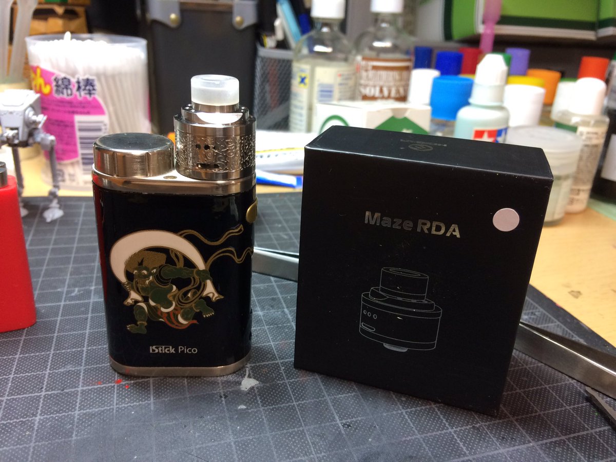 sunshine_gvf's tweet photo. 本日、VaporLEMONさんにてドリッパーを購入してきました!
先日購入したコイル巻き治具でビルドしてみましたが、こりゃ楽だw
#VAPE
#MazeRDA
#coilmaster https://t.co/s2oFndszXA