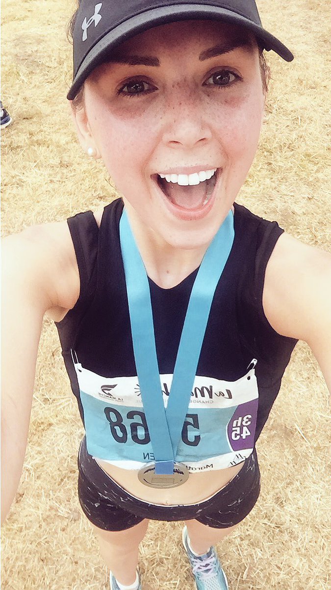 What just happened 🙈 New PB 3.30 and just to top it all off I came 14th in the women's overall #marathonmsm #chasingpbs @MarathonMSM