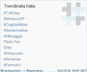 #Formula1 è appena entrato in tendenza occupando la posizione 10 in Italy. Altre tendenze trendinalia.com/twitter-trendi…