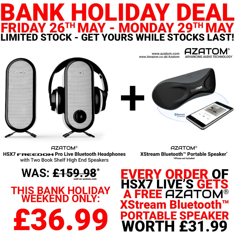 Azatom's tweet photo. #BANKHOLIDAY #Sunday #AZATOM #ADVANCINGAUDIO #IWantOne #Deal #Bargin #Offer #Offers https://t.co/VFCj2SrZpr