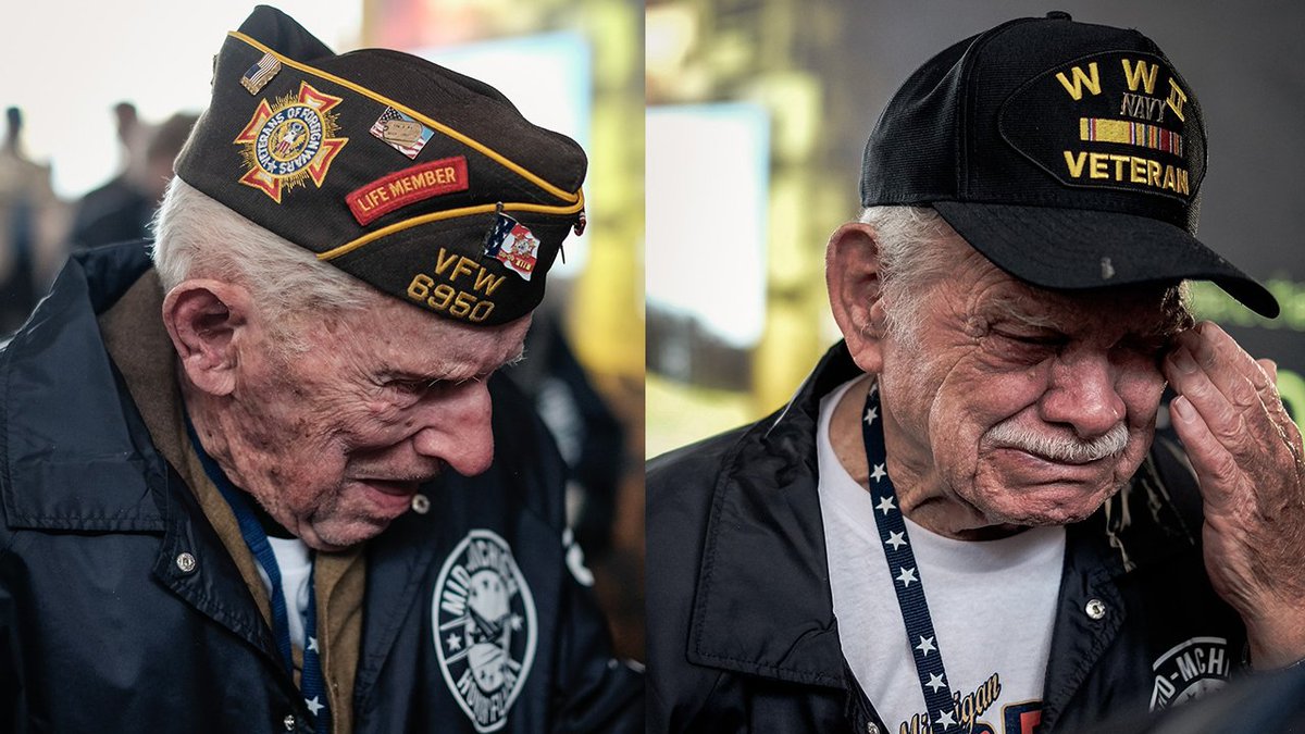 ❤️ Georgia photographer captures emotional moment veterans honored at airport: 2wsb.tv/2qwdO6x