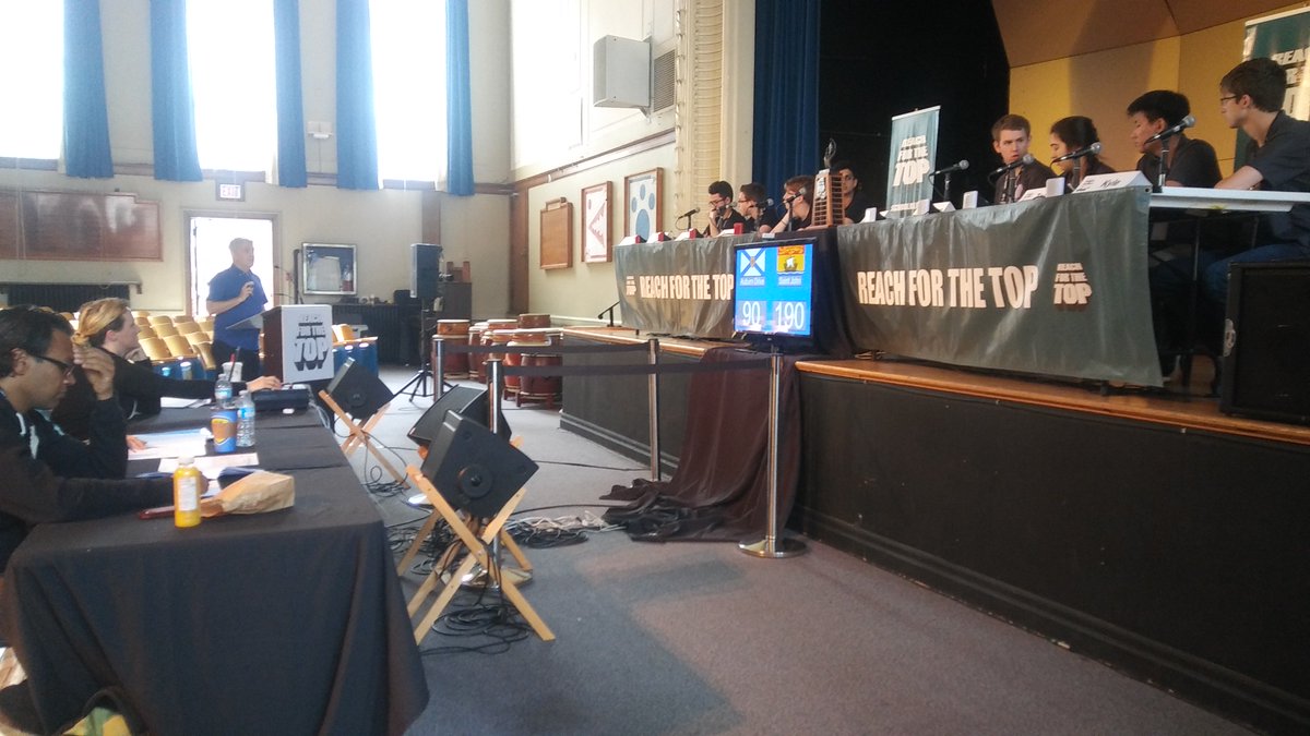 National Finals@reachforthetop. #reachers start the finals with guest host Fraser Simpson#nationalfinals.