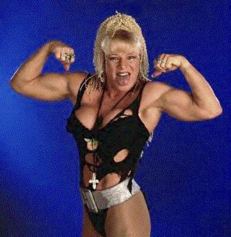 wrestlerweekly's tweet photo. FOR THE MONTH OF MAY WRESTLER WEEKLY WILL HONOR WOMEN WHO MADE THEIR MARK ON #WRESTLING #wwMay DAY 28 is #LunaVachon @LunaVachon #WWE #USWA https://t.co/4aox4t31xG