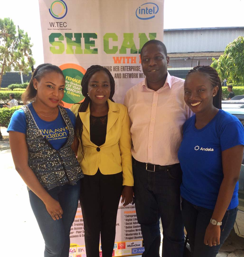 WAAW_Foundation's tweet photo. On Friday, May 26, WAAW Foundation was at the #SheCanWithICT event organized by @wteconline and @intel Nigeria https://t.co/3Q7uDSfDeJ