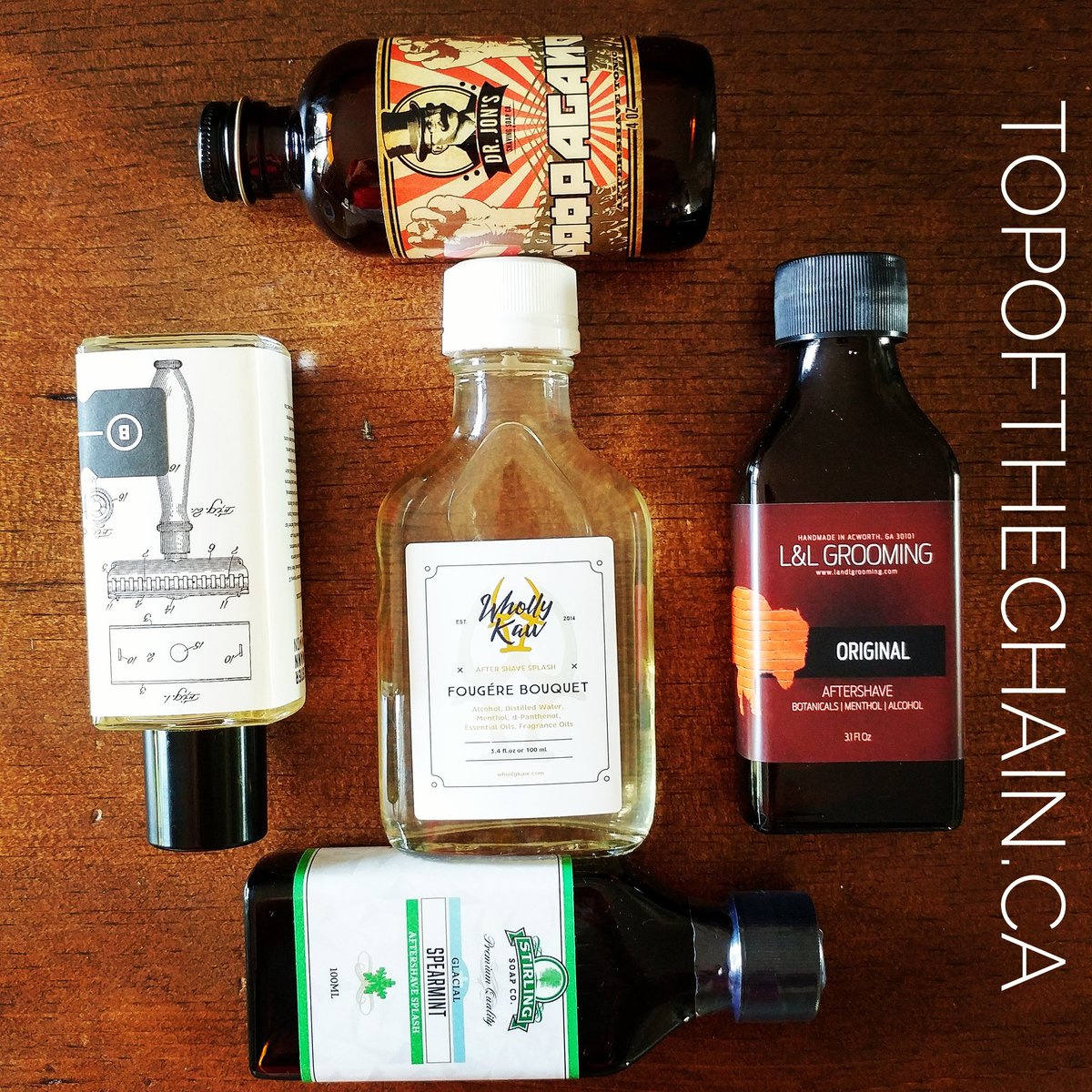 Some of our after shave selection. topofthechain.ca