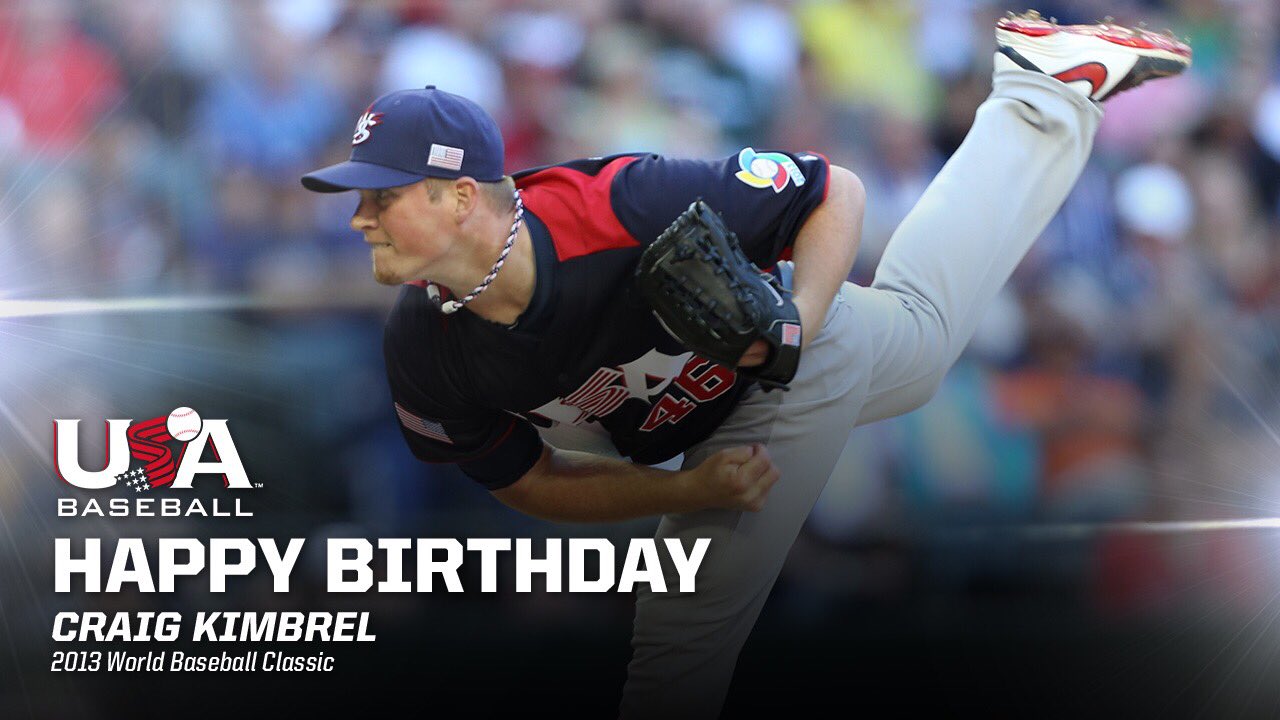 Happy birthday to 2013 WBC alum and -thrower Craig Kimbrel! 
