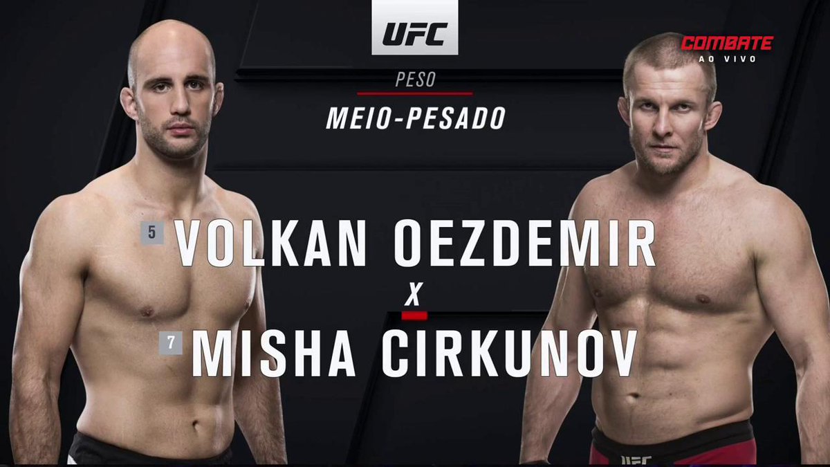 combate's tweet image. @MishaC911 x @volkan_oezdemir fazem a co-luta do evento! #UFCnoCombate