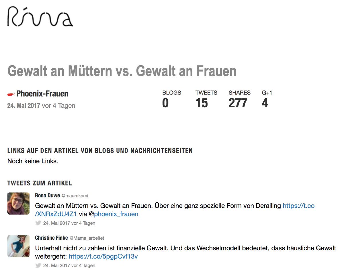 Heute bei <a href="/rivva/">rivva</a>: phoenix-frauen.de/gewalt-an-muet…