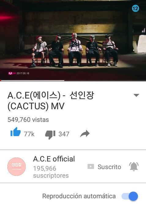 ACE7_Argentina's tweet photo. Estamos cerca de los 550k💪💪
LES DEJAMOS UN PLAYLIST PARA REPRODUCIR!
#WATCHCACTUSBYACE
#ACEDEBUT
👇👇
https://t.co/RjiyBqmaYG https://t.co/EZSOgLCMJM
