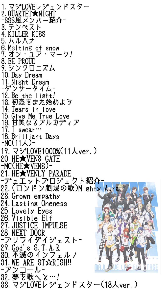 プリライ セトリ