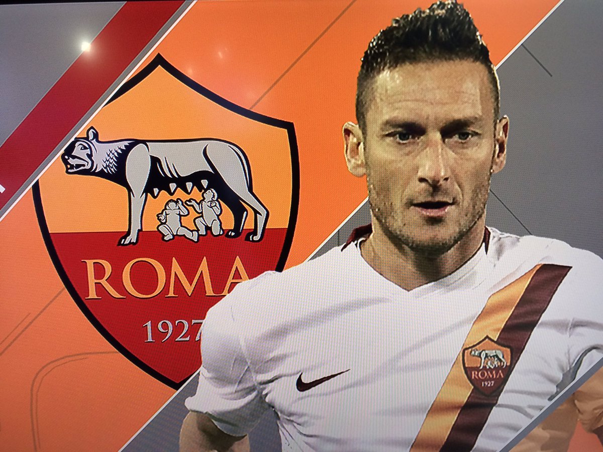 No ar em 2 minutos ao lado de @pandradeespn; Abre o jogo de Roma x Genoa, com homenagens a <a href="/Totti/">Francesco Totti</a>, hoje fazendo sua última partida pela Roma