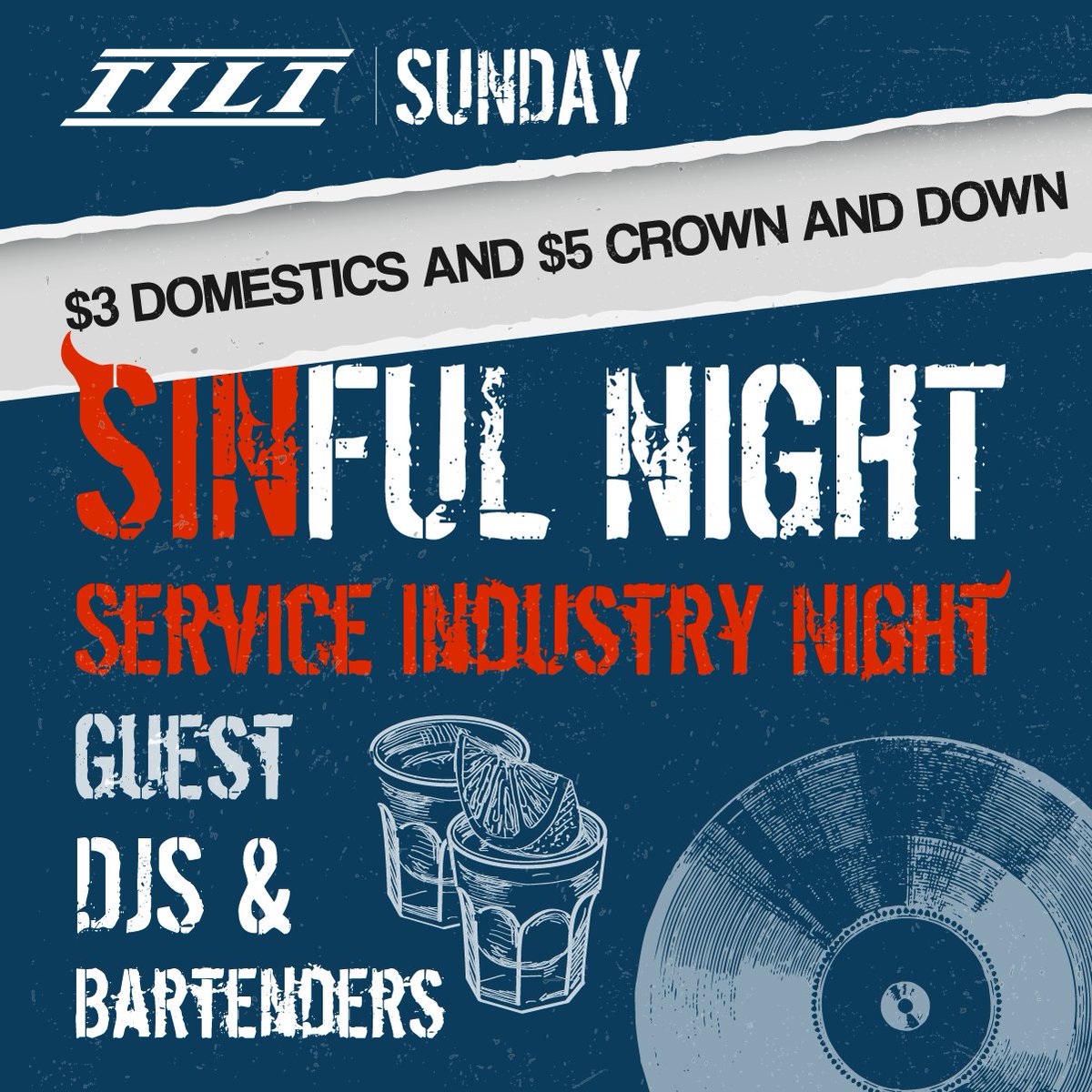 TILTONTRADE's tweet image. It’s Service Industry Night- so we’re pouring the drinks for a change.