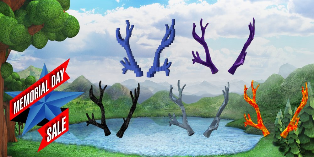 Roblox On Twitter Looking For A Rare Hat Accessory Get Antlers In Large
