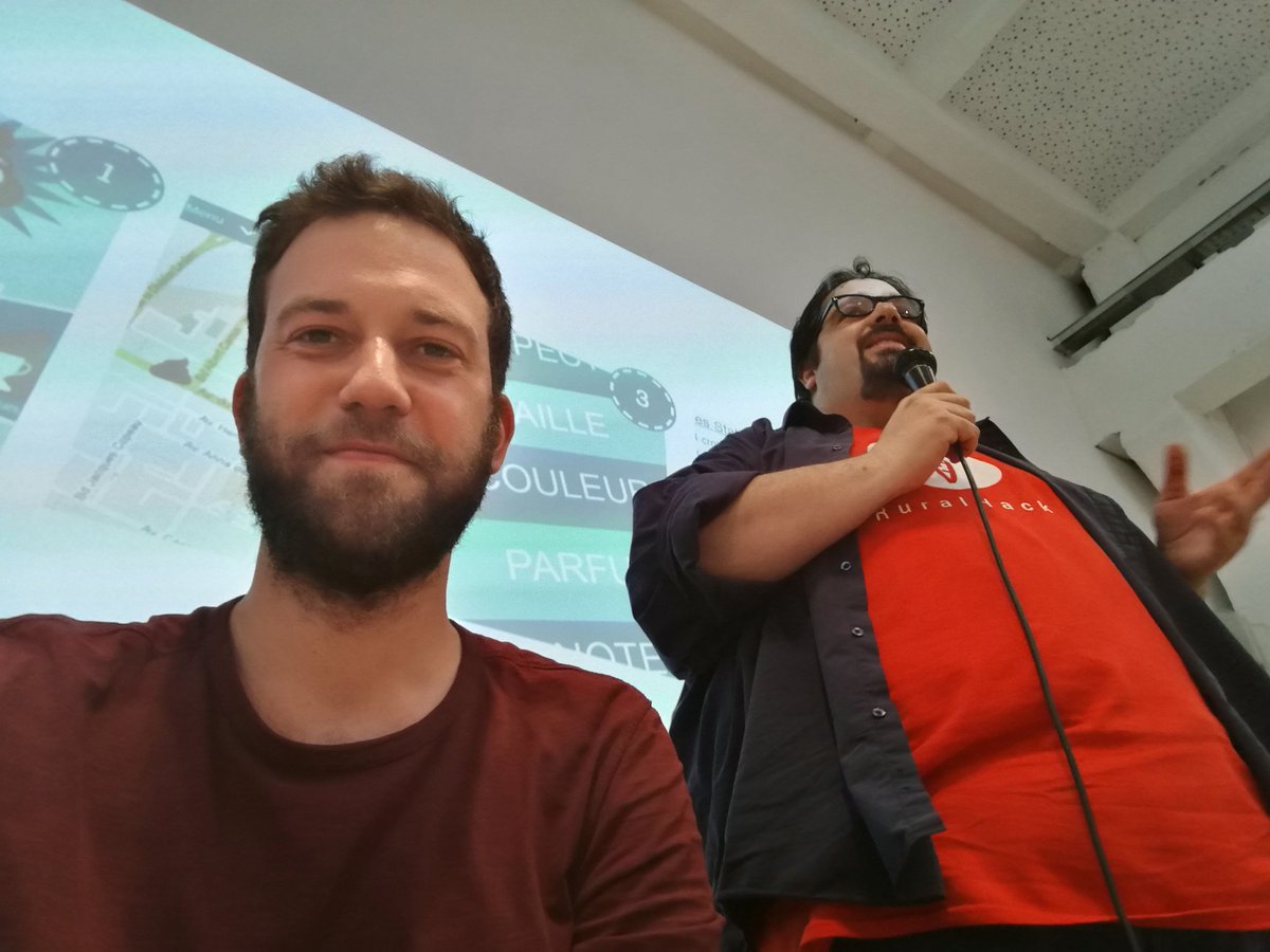 VonGomben's tweet photo. On the stage with @mantralex launching #ruralhack #ToMMF17 @openiotstudio @make https://t.co/e0knuo3sDQ