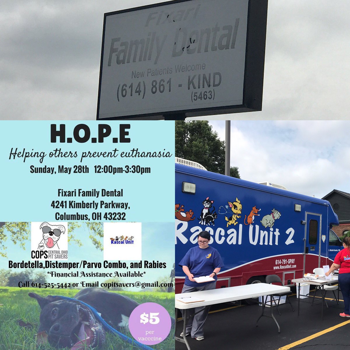 RascalUnit's tweet photo. Set up and ready to go for today's #HOPE #vaccineclinic with #COPitSavers #dogs #RascalUnit #petwellness #PreventionIsKey https://t.co/Vt4TOEMvPR