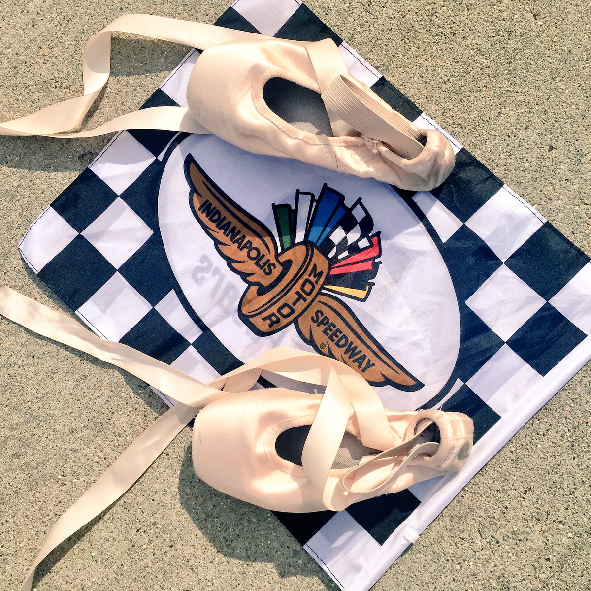dancetastica's tweet photo. @IMS #indy500 #Shenanigans @GaynorMinden #pointeshoes and #fastcars https://t.co/ucltgJVz8h