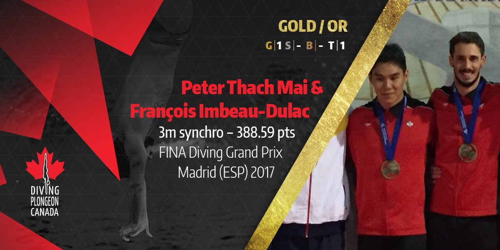 DivingCanada's tweet photo. MEDAL ALERT / ALERTE MÉDAILLE
Top of the podium for Canada 🔝
Le sommet du podium pour le 🇨🇦
#DGP17 #GoCANdivers https://t.co/nfSmpMcZXE