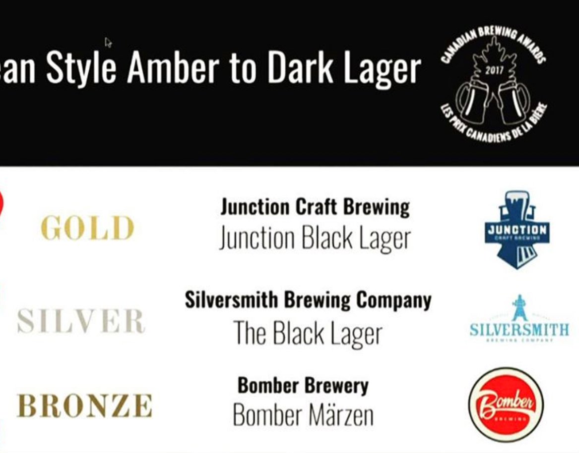 JUNCTION_CRAFT's tweet photo. Message to Doug + Tina : Make more Black Lager guys ๐ Bring home the GOLD #ToDoList #CBAC2017 @CdnBrewAwards Thanks Ottawa https://t.co/r8M3uj9ykh