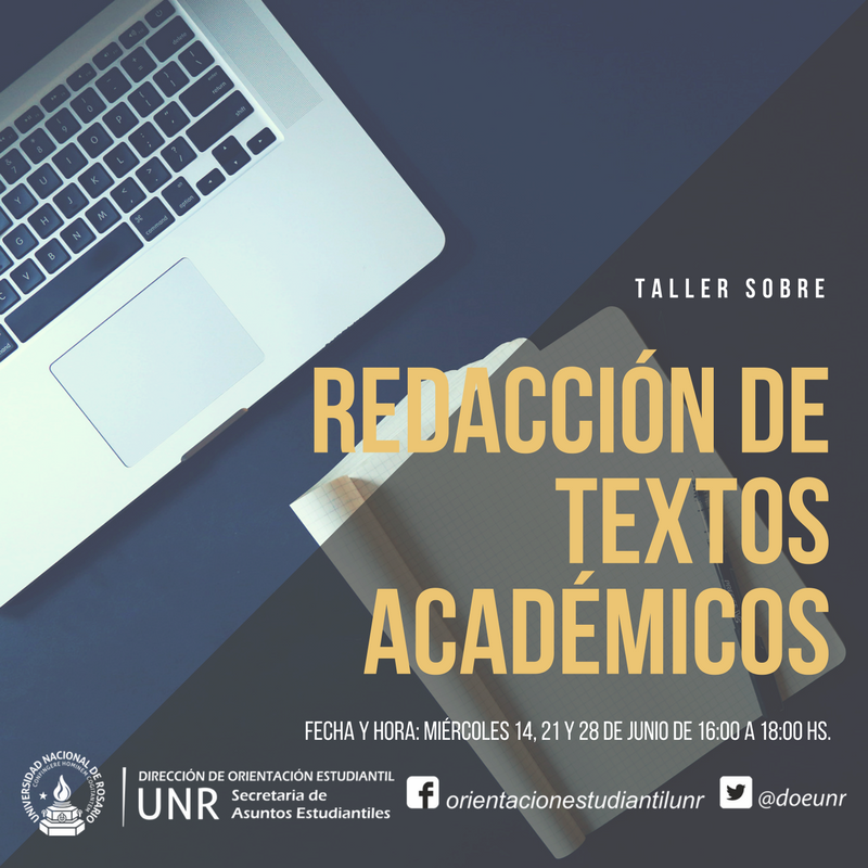 doeunr's tweet photo. TALLER DE REDACCIÓN DE TEXTOS ACADÉMICOS 
FECHA y HORA: Miércoles 14, 21 y 28 de Junio de 16:00 a 18:00 hs.
https://t.co/Yx2736Yz2W https://t.co/hkeiPOCk75