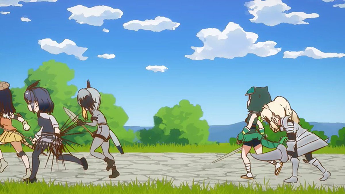 Ginneko3d Na Twitteru 6話の過去突撃合戦回想で全員武器所持 シロサイはランス カメレオンは剣 ハシビロは槍 ヤマアラシはレイピア アルマジロは不明 ファイアーエムブレムかよｗ そろそろケガ人が出そうで嫌だなー とライオンが言ってたのも納得 熊 熊手