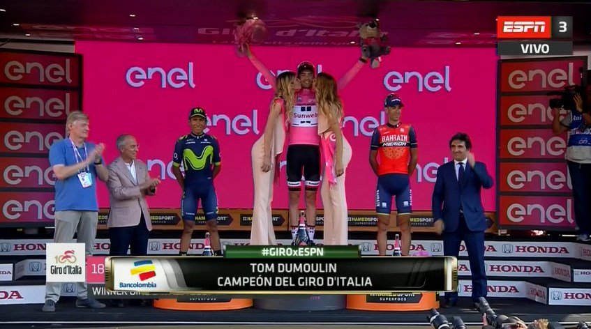 Tom Dumoulin vince Giro d'Italia 100 davanti a Quintana e Nibali