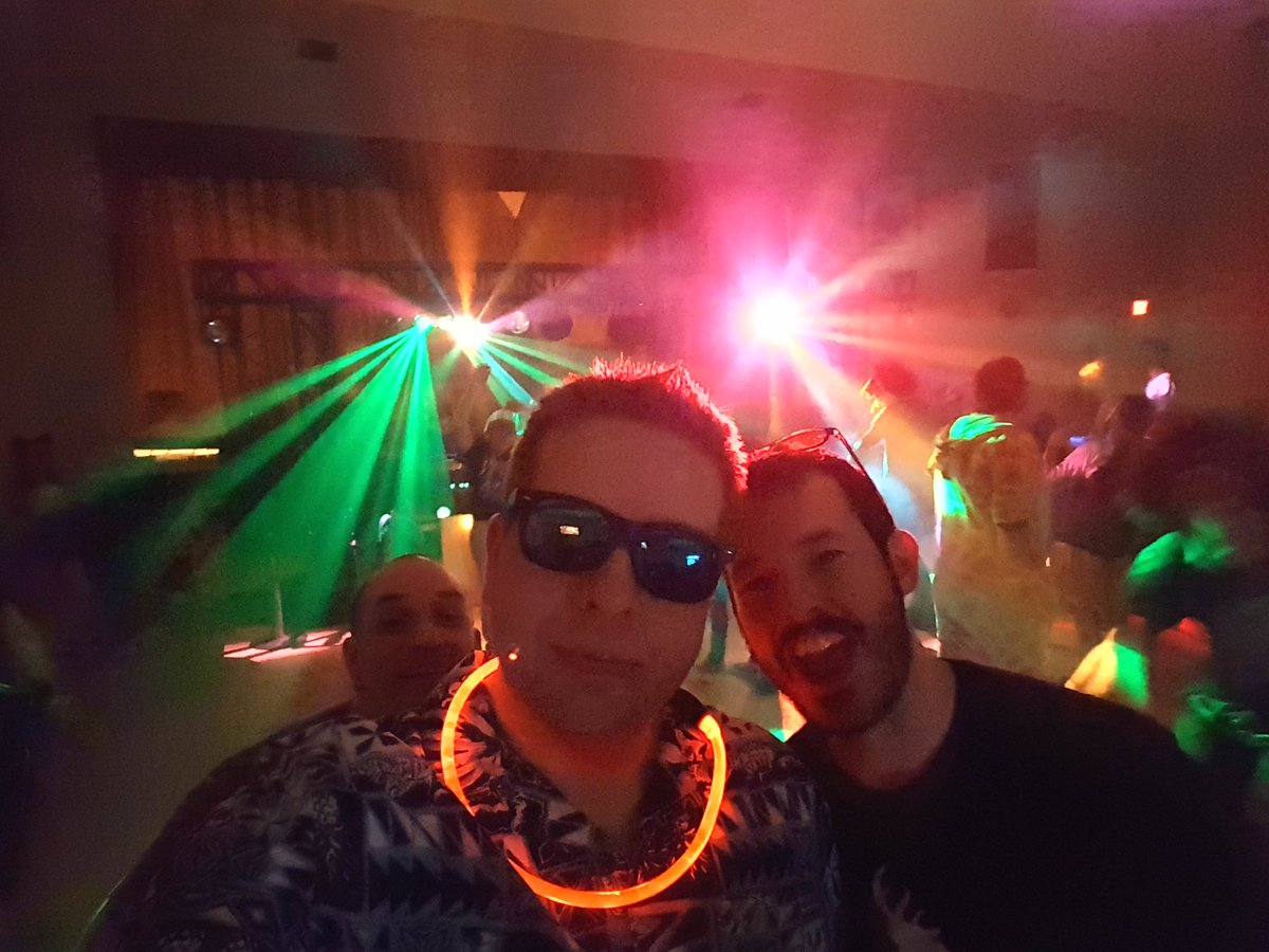 mediarz's tweet photo. @TheWorstMurder @mediarz @HarleyCoyote at @ElektroFuzz last night XD https://t.co/1pGqkhrKZa