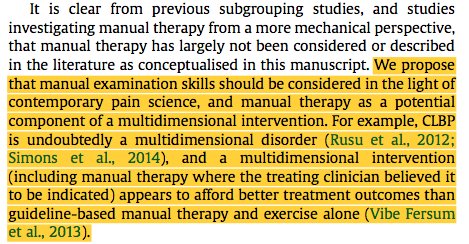 RisnesRonny's tweet photo. Word! 
Reconceptualising manual therapy skills in contemporary practice:
https://t.co/0Z0UqMOTVR https://t.co/e5Ao6WiAne