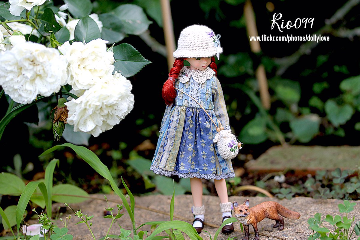 Rio099's tweet photo. Foxglove and her pet fox 🦊, Pip. #ruruko #rabbithomedolls https://t.co/0NgEQGLjgf