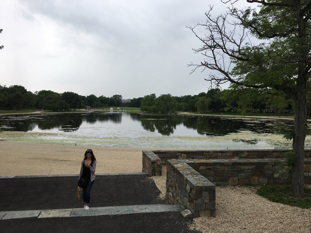 tomsherwood's tweet photo. Staycation photo - lots of folks pass right by Constitution Gardens offset from street at 17th. Here since 1965. https://t.co/tLNcciO2fL
