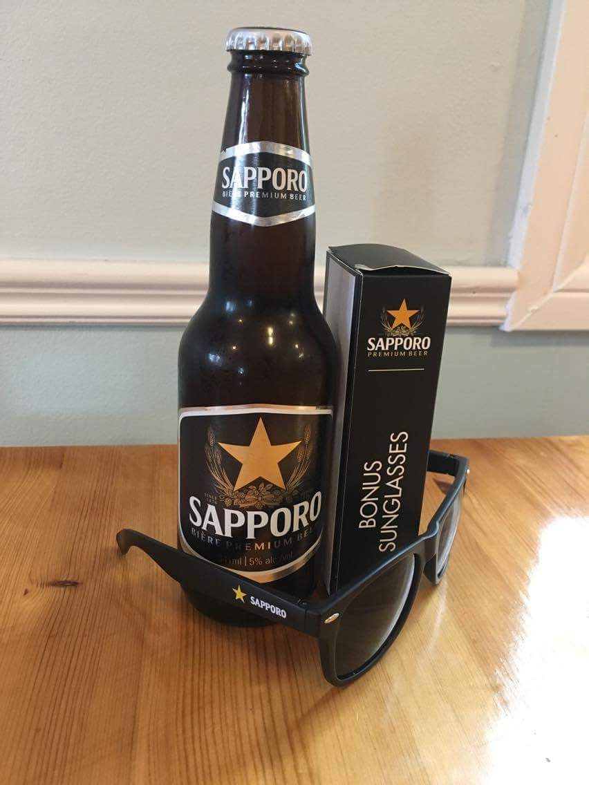 #sapporo sunglasses giveaway on now! Come enjoy one on our beautiful #patio today! #Muskoka  #summer #bala <a href="/SapporoCanada/">Sapporo</a>