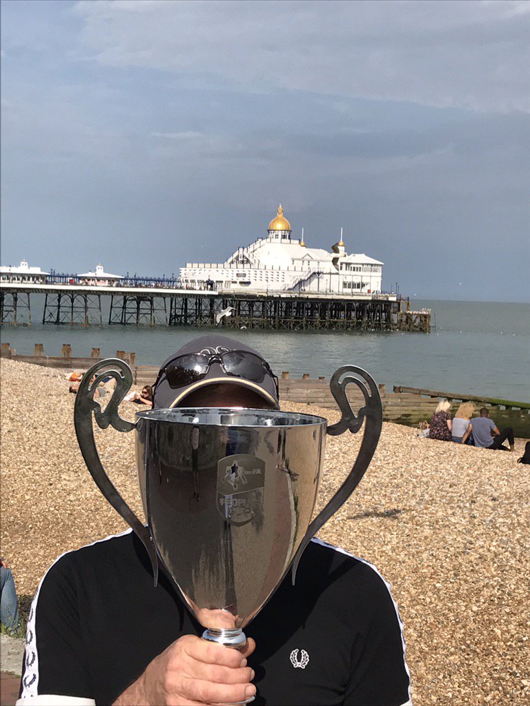 tdeburca's tweet photo. Cup face at Eastbourne Pier @FAPeoplesCup https://t.co/NfeTv5xAby