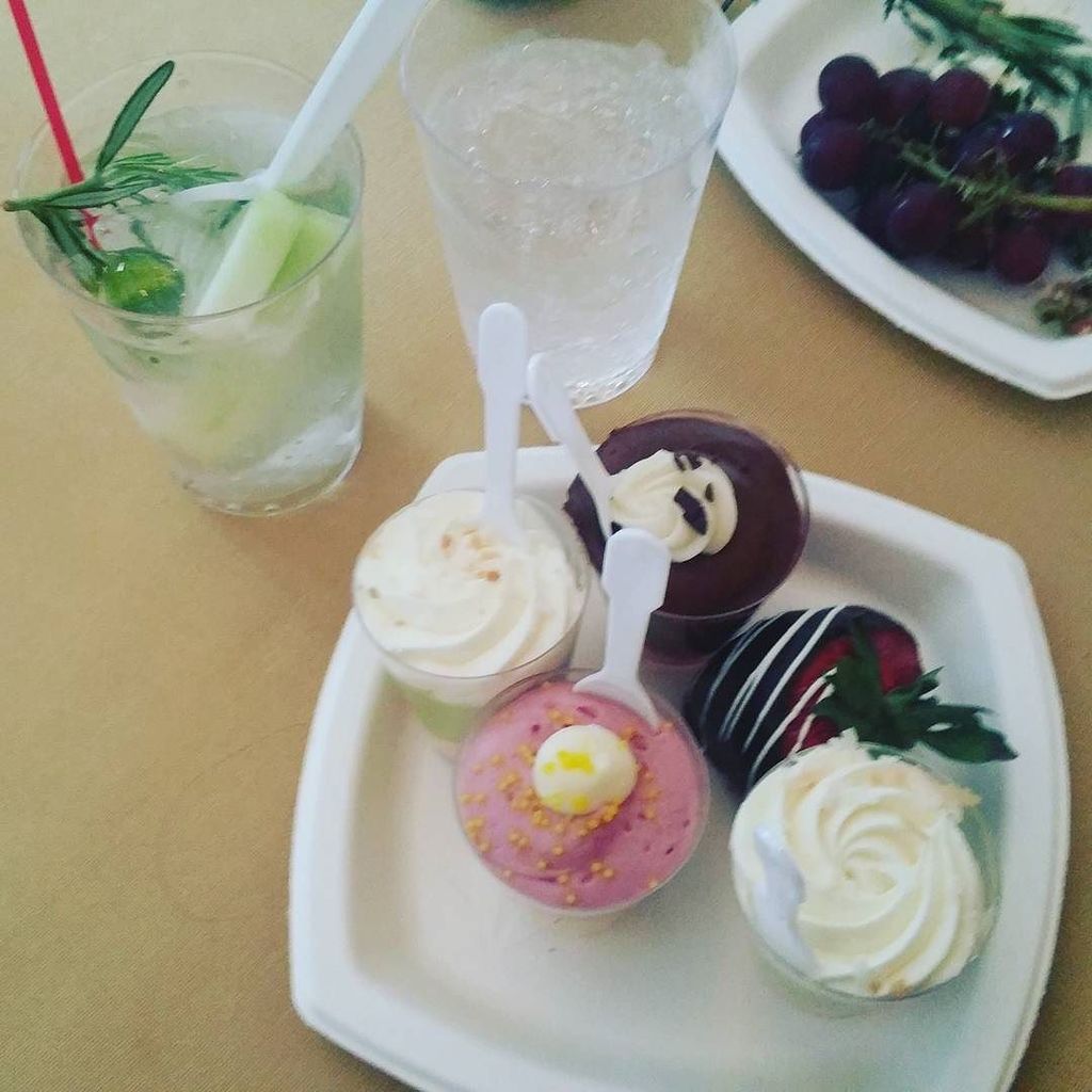 SableSylvan's tweet photo. #cakeshots and a #ginandtonic with rosemary and melon. how to spot me at an event: i am the one making cocktails u… https://t.co/RZ9aYunZby https://t.co/Mak4ouLvBp