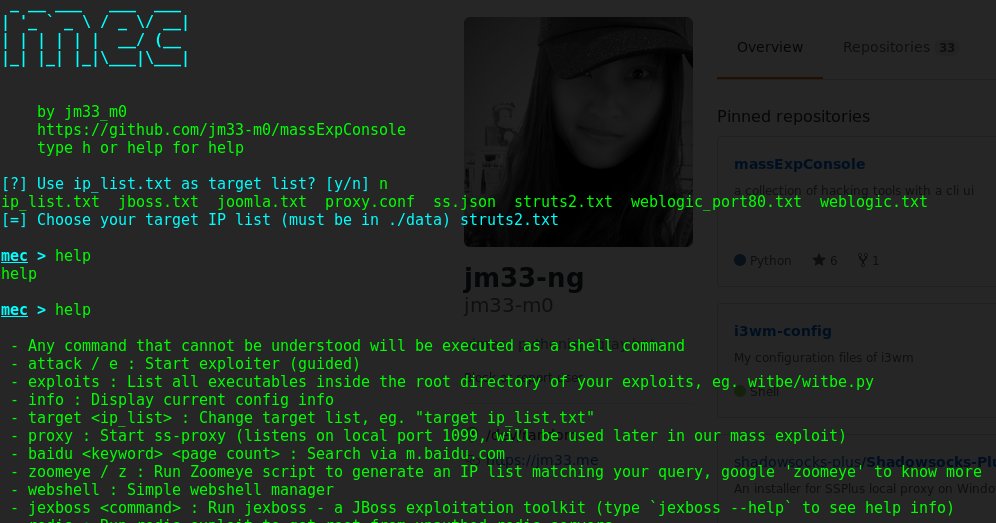 KitPloit's tweet image. massExpConsole - Collection of Tools and Exploits with a CLI UI goo.gl/kvd6E8 #CLI #Collection #Exploits
