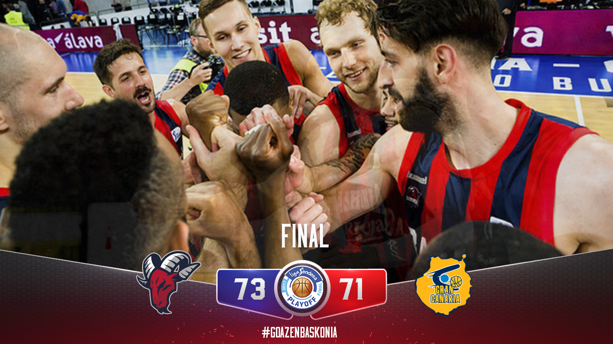 FINAL |  ¡Final de infarto! ¡¡Estamos en semis!! #Baskonia 73-71 <a href="/GranCanariaCB/">Dreamland Gran Canaria</a>  #SacaTuCarácter  #GoazenBaskonia