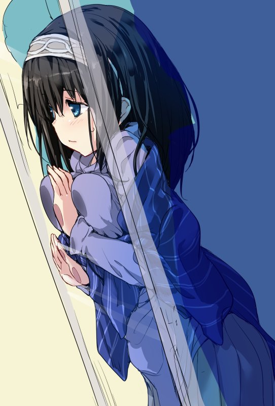 鷺沢文香 「ふみふみが画面端ィ 」|広輪凪のイラスト