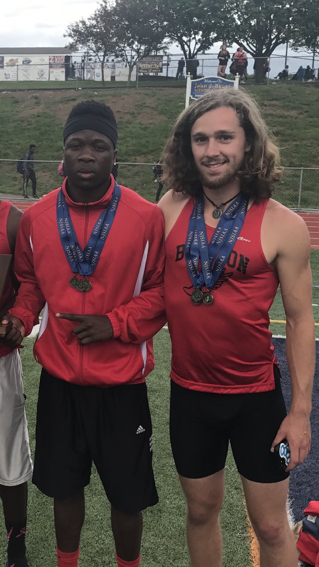 Coachbongo's tweet photo. Congrats to multi-event winners Omar Anderson (100m &amp; LJ) and James Eyler (HH &amp; IH) at this weekends State Sectionals! https://t.co/JS1zKV5get