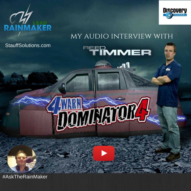 My Audio Interview with Reed Timmer from #StormChasers #DiscoveryChannel AskTheRainMaker bit.ly/2r1U8uQ