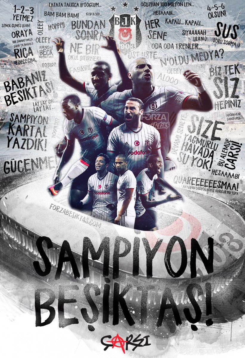 Hakkındır, Şerefindir bu gurur... 
Alın terisin,onursun, gurursun...
Yürü be ,uç beeeee KARTALIM...
HELAAAAAAALLLLLL
#ŞampiyonBeşiktaş