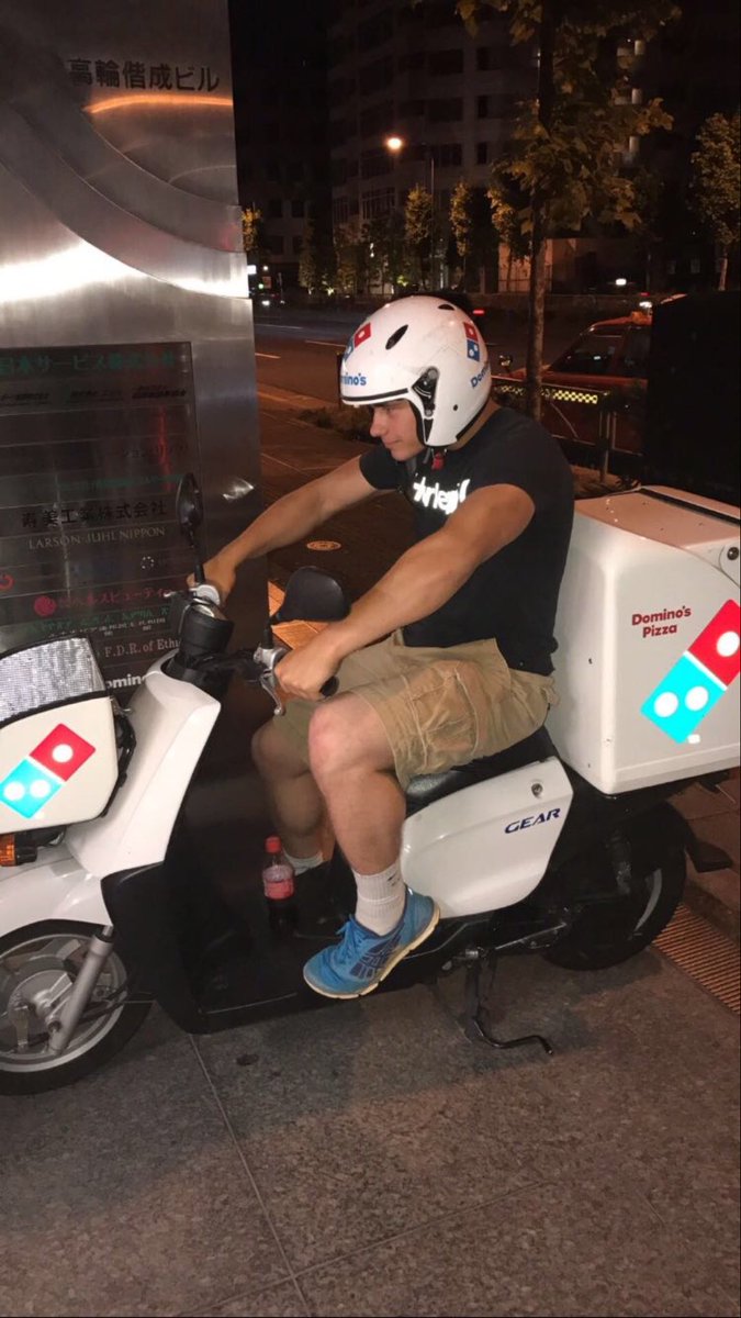 dylan_simpkins's tweet photo. Tylers USMC friends: I bet you won't hit 100 on that dominos moped.
Tyler: "i BeT i wOnT hIT 1o0 oN ThaT DoMINos mOPED" https://t.co/7kMixQ8FCe