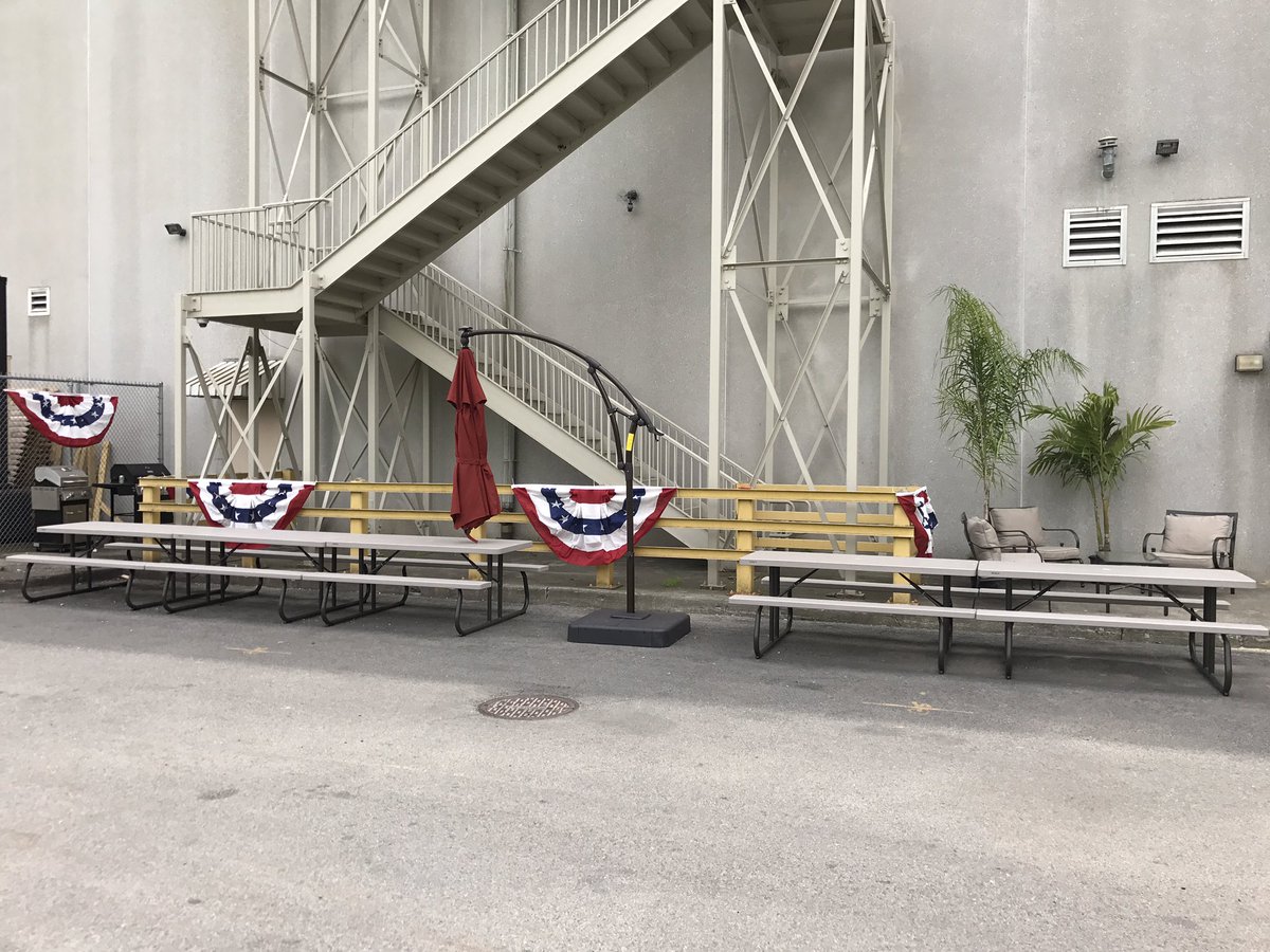 TrevorMeinke's tweet photo. Created an oasis for our associates to enjoy at the Yonkers, NY Home Depot. We are ready to enjoy our Memorial Day celebration! 🇺🇸 https://t.co/DlMjJNAGmF