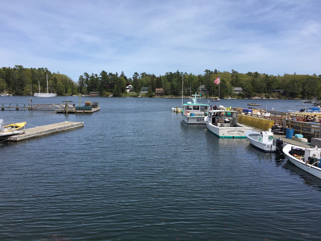 richab48's tweet photo. From boat to table at Robinson Wharf, Boothbay, Me. @richab48 https://t.co/q8XulQJs03